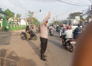 Ciptakan Kamseltibcarlantas di Wilayah Hukum Polsek Balaraja Pengaturan Arus Lalu Lintas Pagi Hari