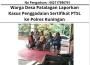 Warga Desa Patalagan Laporkan Kasus Penggadaian Sertifikat PTSL ke Polres Kuningan