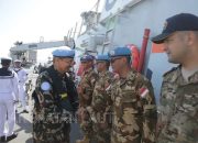 Wakil Panglima Unifil Perdana Kunjungi KRI Sultan Iskandar Muda-367 di Laut Mediterania