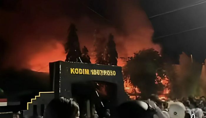 Markas Kodim 1307/Poso Terbakar, Warga Panik Khawatir Ledakan Amunisi