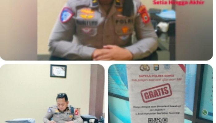 Satpas Polres Gowa Dorong Edukasi Mandiri, E-Book Soal Teori SIM Kini Gratis
