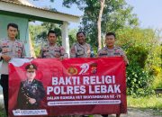 HUT Bhayangkara ke – 79 Polsek Leuwidamar gelar Baksos