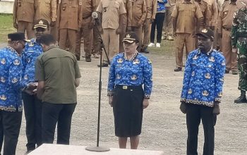 Bupati YAMPIT NAWIPA. AMD,TEK Pimpin Pelantikan CPNS dan PPPK Kesehatan, Serahkan SK Kepada Tenaga Baru
