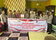 Jelang HUT Bhayangkara ke-79, Polres Lebak Laksanakan Anjangsana Kunjungi Purnawirawan Polri dan Warakawuri