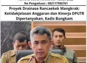 Proyek Drainase Rancaekek Mangkrak: Ketidakjelasan Anggaran dan Kinerja DPUTR Dipertanyakan, Kadis Bungkam