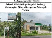Sebuah Klinik Diduga Ilegal di Sindang, Majalengka, Diduga Beroperasi Setengah Tahun