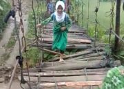Jembatan Kampung Gunung Buled Rusak Parah, Pemerintah Desa dan Warga Harap Dinas Kabupaten Segera Turun Tangan
