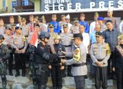 Polda Lampung Gelar Upacara Penyerahan Air Suci dalam Rangka Hari Bhayangkara ke 79