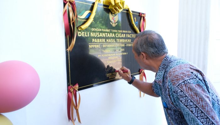 Pabrik Cerutu Tembakau Deli Diresmikan, Siap Bertarung di Pasar Global
