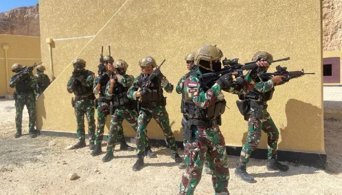 Prajurit TNI AL Gelar Latihan Bersama Pertempuran Kota di Yordania