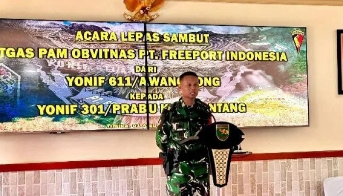 Yonif 301/Pks Gantikan Yonif 611/Awl dalam Pam Obvitnas Freeport