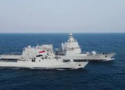 KRI Brawijaya Perdana Latihan Manuver Bersama KRI Sultan Iskandar Muda di Perairan Turki