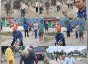LASKAR MERAH PUTIH INDONESIA (LMPI) KOTA METRO GOTONG ROYONG PERBAIKI JALAN PROVINSI YANG RUSAK