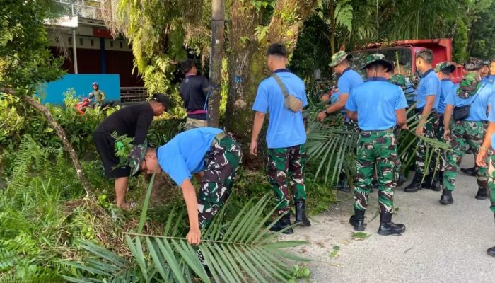 Sinergi TNI AU dan Warga: Lanud Anang Busra Turun Langsung di Kerja Bakti Bersama