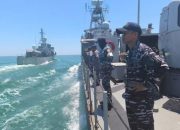Tiga KRI Satkat Koarmada II Gelar Latihan di Perairan Ambalat