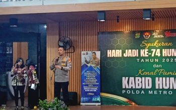 Momen Hangat Pisah Sambut Kabid Humas Polda Metro Jaya, Sekaligus Rayakan HUT ke-74 Humas Polri