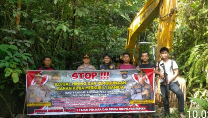 Tambang Ilegal Digrebek Polsek Solok Selatan