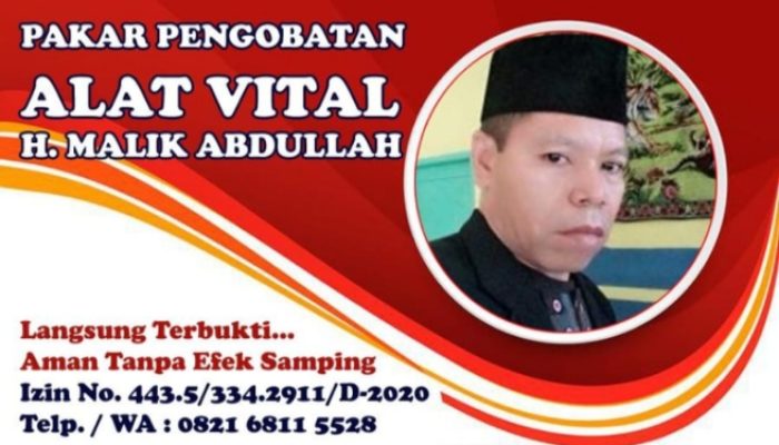 Pengobatan alat vital resmi terbukti Dipontianak – Kalimantan Barat, Wa/TLP : 082168115528. BPK H Malik Abdullah 