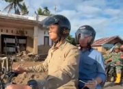 Naik Motor Trail, Wapres Gibran Tinjau Langsung Lokasi Banjir Bandang di Agam, Sumatera Barat
