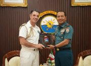 Pangkoarmada II Bertemu Atase Pertahanan Italia, Kolaborasi Latihan dan Keamanan Kawasan Dibahas