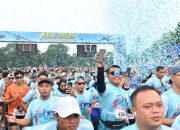 Ribuan Pelari Lari di Run Way Pesawat Hingga Home Base Herky di Air Force Run