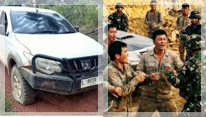 Tambang Emas Ketapang! Belasan WNA China Diduga Brutal Serang Anggota TNI, Kendaraan Rusak Parah