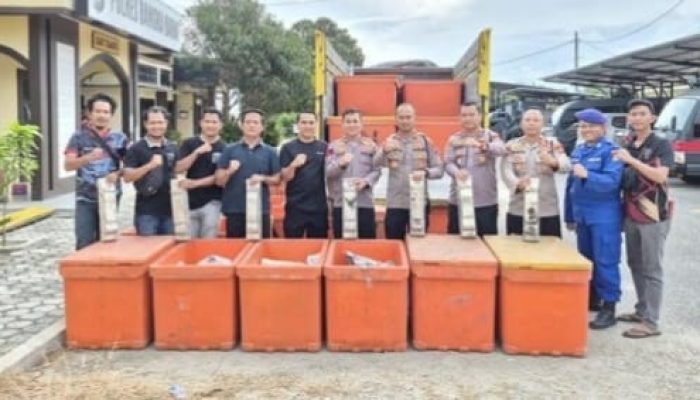 Penyelundupan Timah 10 Ton Senilai Rp. 5 Miliar Digagalkan Polisi di Bangka Barat