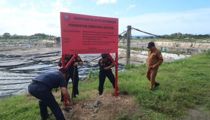 KKP Segel Tambak Udang Milik Perusahaan Asing di Lombok karena Tak Berizin Selama 10 Tahun