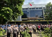 Polisi Gelar Apel Persiapan Pengamanan Aksi Unjuk Rasa di Kantor Pertanahan Jakarta Utara