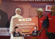 Dukung Kediri City Tourism, Walikota Serahkan 200 Becak Listrik Bantuan Presiden Prabowo Subianto