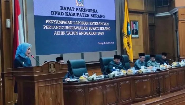 Bupati Serang Ratu Zakiyah Sampaikan LKPJ 2025, Tiga Indikator Tak Capai Target