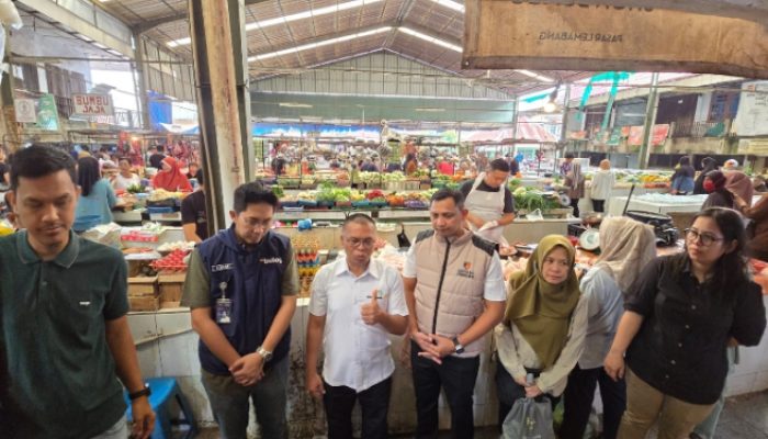 Pemantauan Satgas Saber Pangan Pusat di Pasar Lemabang Palembang: Pasokan Aman, Harga Stabil