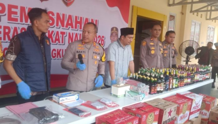 Polres Bengkulu Utara Sukses Gelar Ops Pekat Nala 2026, Ratusan Botol Miras dan Pelaku Curanmor Diamankan ‎