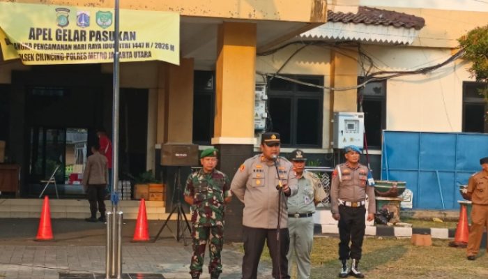 Apel Kesiapan Pengamanan Malam Takbir dan Sholat Idul Fitri 1447 H, Polsek Cilincing Siagakan 122 Personel