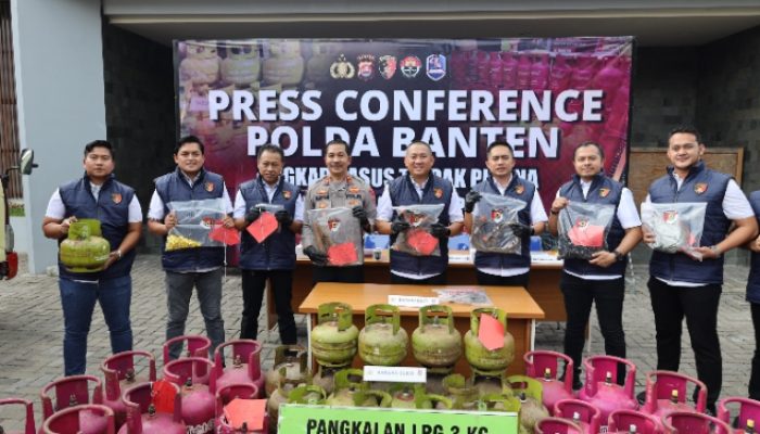 Polda Banten Bongkar Praktik Ilegal Pemindahan LPG 3 Kg ke 12 Kg, Tiga Pelaku Diamankan