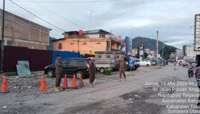 Kembalikan Fungsi Kantong Parkir, Pemkab Toba Tertibkan Pedagang di Terminal Mini Balige
