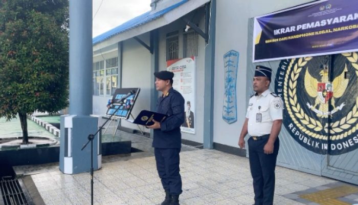 Rutan Ambon Gelorakan Ikrar Pemasyarakatan Bersih dari Handphone Ilegal, Narkoba, dan Penipuan