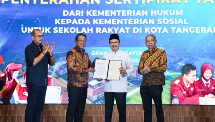 Kemenkum Hibahkan Lahan 6,3 Hektare di Tangerang untuk Sekolah Rakyat