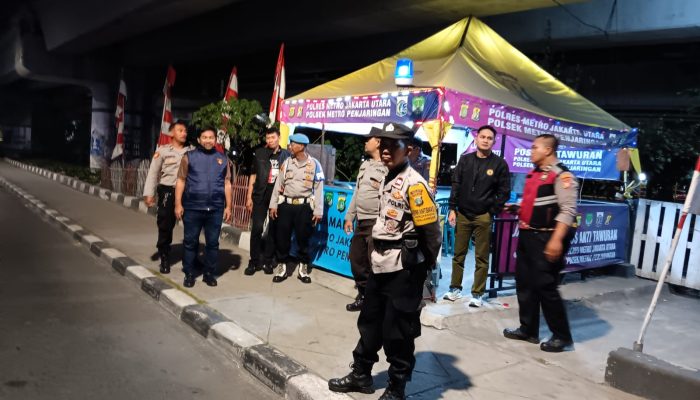 Polsek Metro Penjaringan Gelar KRYD Tengah Malam, Delapan Motor Tanpa Kelengkapan Diamankan