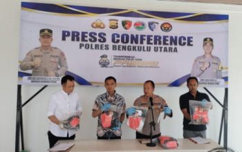 ‎Polres Bengkulu Utara Ungkap Kasus Penganiayaan Senjata Tajam di Alun-Alun Malim Paduko