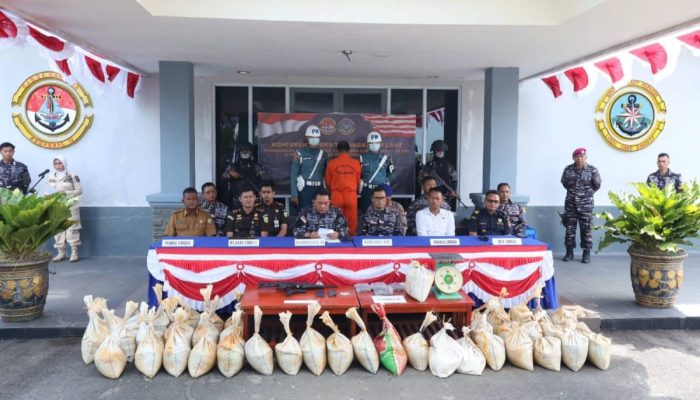 Penyelundupan Pasir Timah Ilegal Digagalkan, TNI AL Selamatkan Potensi Kerugian Rp. 1,33 Miliar