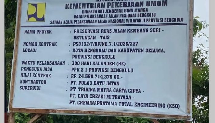 ‎Progres Capai 80 Persen, Preservasi Jalan Nasional Wilayah 2 Kabupaten Seluma Targetkan Rampung Tepat Waktu