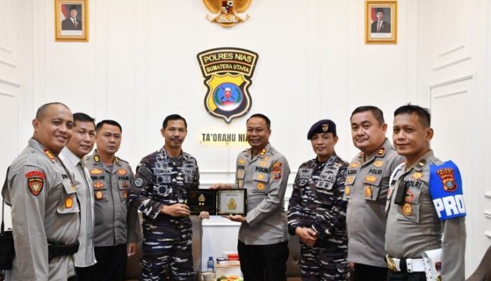 Perkuat Sinergitas, Danlanal Nias Laksanakan Kunjungan Silaturahmi ke Polres Nias