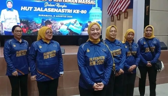 HUT ke-80 Jalasenastri, Ratusan Istri Prajurit TNI AL Serbu Donor Darah di Surabaya demi Amankan Stok PMI