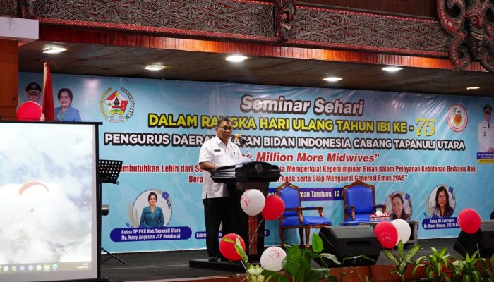 Pemkab Tapanuli Utara Apresiasi Peran Bidan sebagai Garda Terdepan Pelayanan Kesehatan dan Pengawal Generasi Emas 2045 pada HUT IBI ke-75