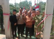 ‎Danramil Lettu Inf Masjulian Hadiri Peresmian Jembatan Gantung Perintis Garuda di Desa Kualalangi