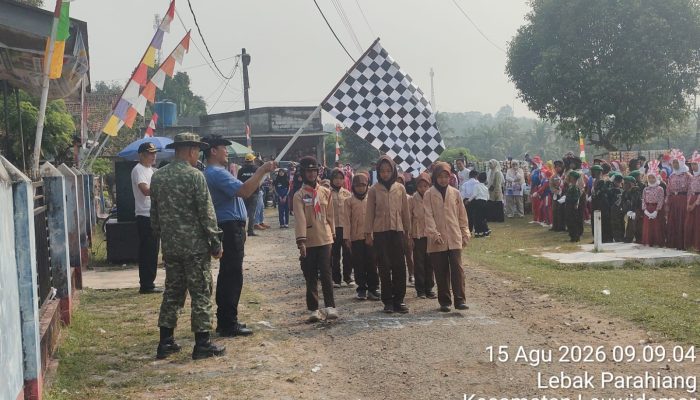 Semangat Pantang Menyerah, 65 Tim Meriahkan Gerak Jalan HUT RI ke-81 di Leuwidamar