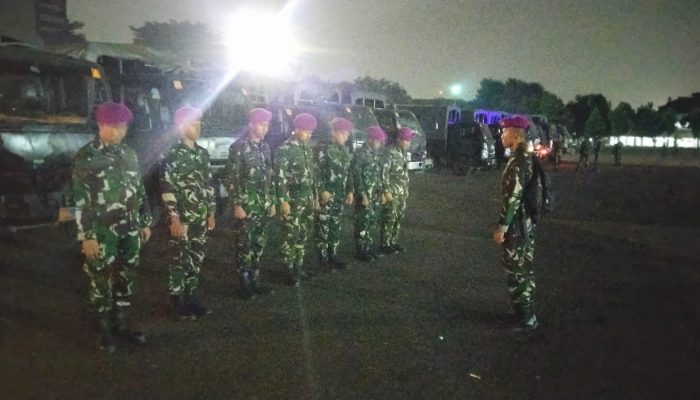 YONANGMOR 1 MARINIR LAKSANAKAN PENDUKUNGAN PERGESERAN PERSONEL PAM BANGSITNAS