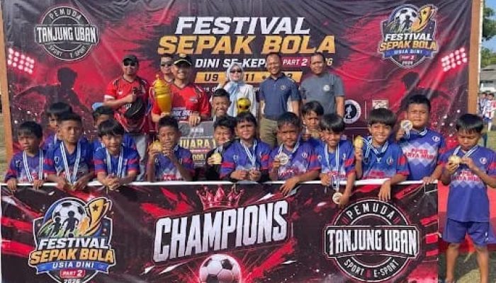 Lanal Bintan Dukung Pembinaan Generasi Muda, Danlanal hadiri Penutupan Festival Sepak Bola Usia Dini Se-Kepri 2026