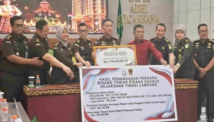 Semester I 2026 Kejati Lampung Kembalikan Rp. 1,145 Triliun ke Kas Negara